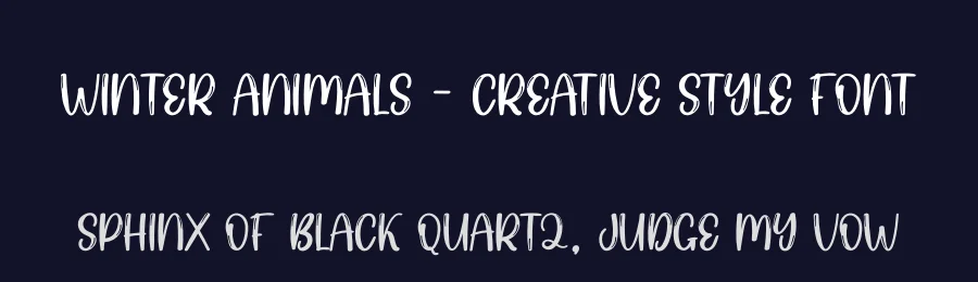 Winter Animals – Creative Style Font by creativeletter — Display Font — thumbnail 2