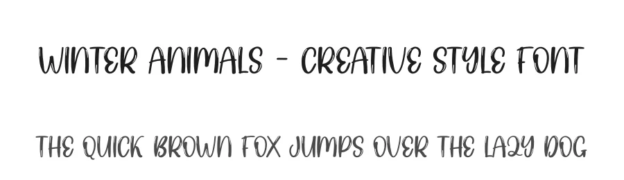 Winter Animals – Creative Style Font by creativeletter — Display Font