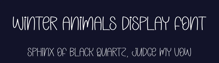 Winter Animals Display Font by andikastudio — Display Font — thumbnail 2