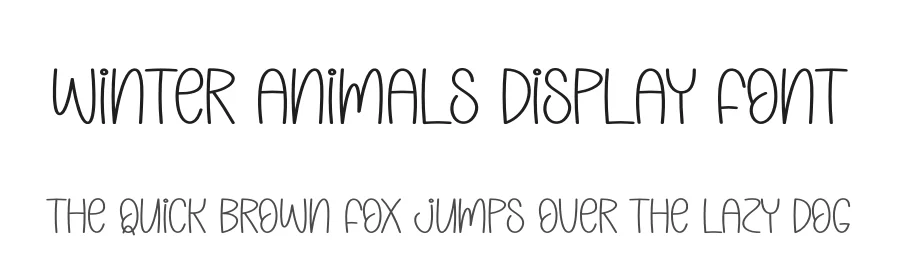 Winter Animals Display Font by andikastudio — Display Font