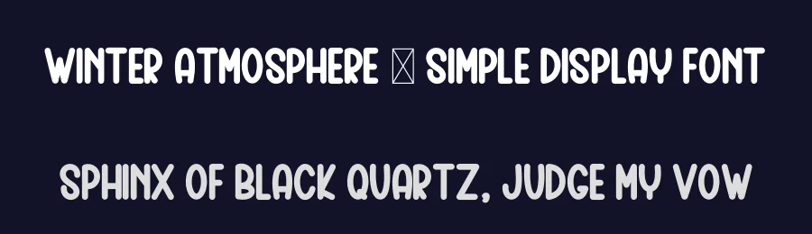 WInter Atmosphere – Simple Display Font by freshtypeink — Display Font — thumbnail 2