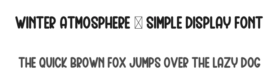 WInter Atmosphere – Simple Display Font by freshtypeink — Display Font