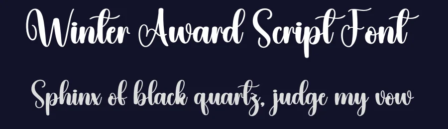 Winter Award Script Font by creativeletter — Script Handwritten Font — thumbnail 2