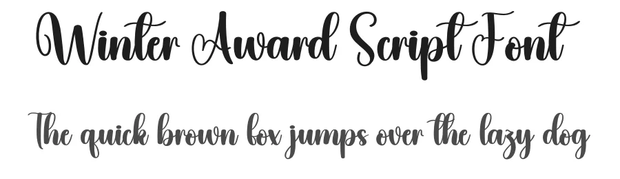 Winter Award Script Font by creativeletter — Script Handwritten Font