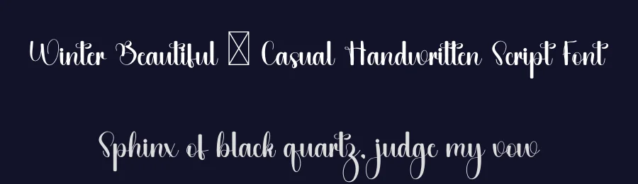 Winter Beautiful – Casual Handwritten Script Font by freshtypeink — Script Handwritten Font — thumbnail 2