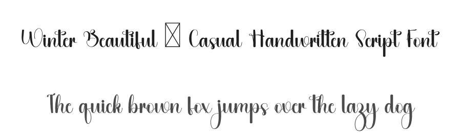 Winter Beautiful – Casual Handwritten Script Font by freshtypeink — Script Handwritten Font