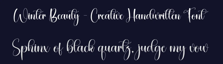 Winter Beauty – Creative Handwritten Font by creativeletter — Script Handwritten Font — thumbnail 2
