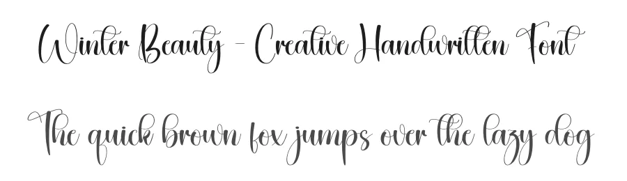 Winter Beauty – Creative Handwritten Font by creativeletter — Script Handwritten Font