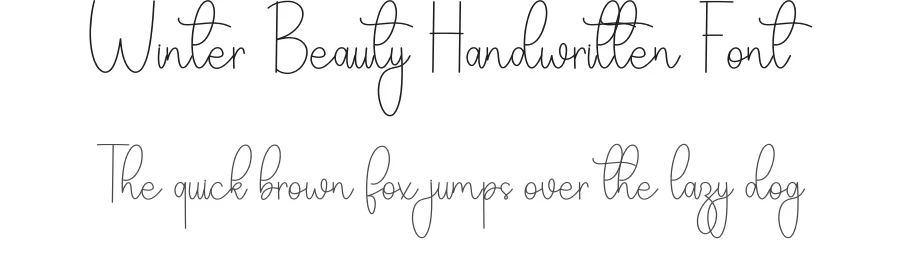 Winter Beauty Handwritten Font by freshtypeink — Script Handwritten Font