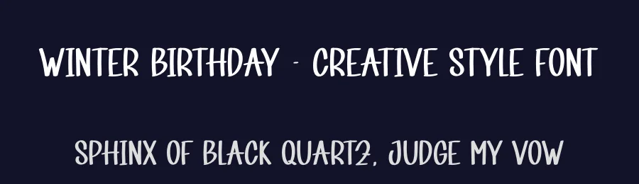 Winter Birthday – Creative Style Font by creativeletter — Display Font — thumbnail 2