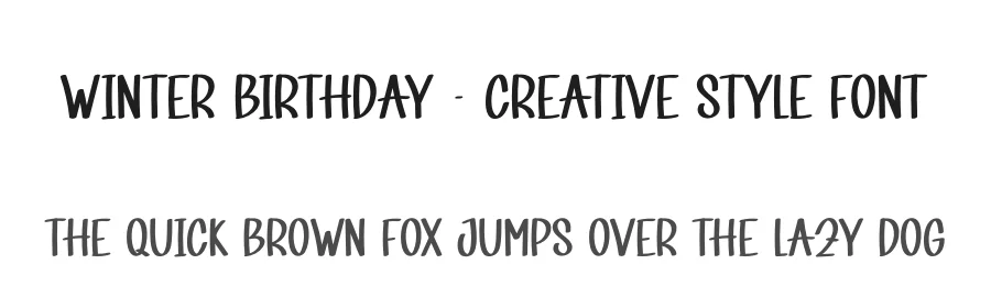 Winter Birthday – Creative Style Font by creativeletter — Display Font