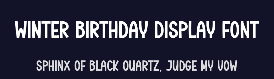 Winter Birthday Display Font by creativeletter — Display Font — thumbnail 2