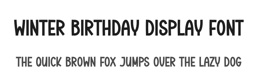 Winter Birthday Display Font by creativeletter — Display Font