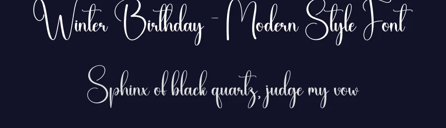 Winter Birthday – Modern Style Font by creativeletter — Script Handwritten Font — thumbnail 2