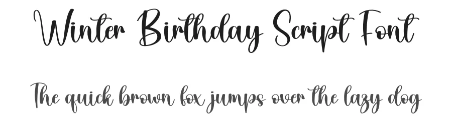 Winter Birthday Script Font by andikastudio — Script Handwritten Font