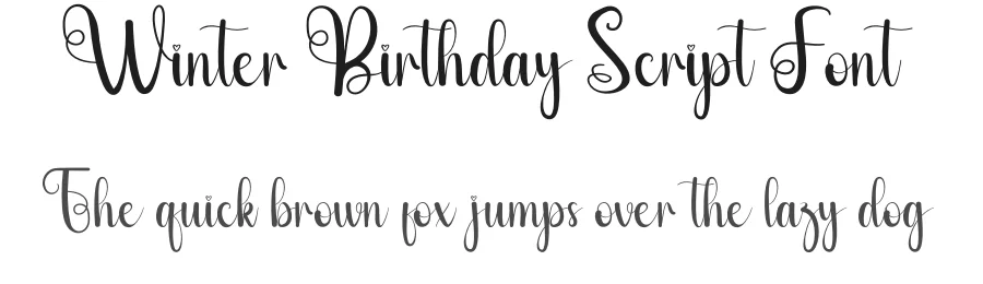 Winter Birthday Script Font by andikastudio — Script Handwritten Font