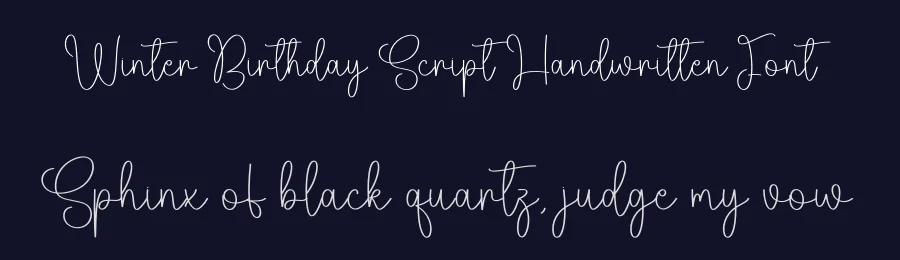 Winter Birthday Script Handwritten Font by creativeletter — Script Handwritten Font — thumbnail 2