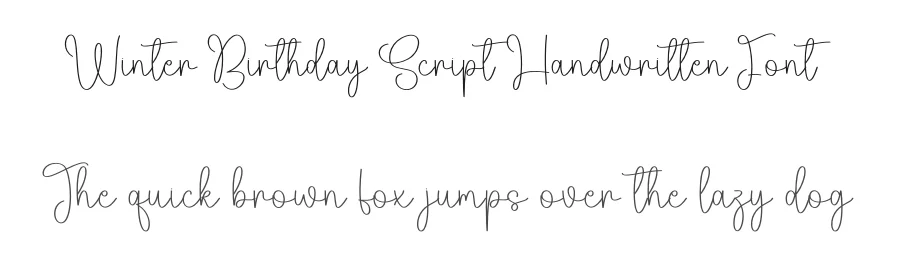 Winter Birthday Script Handwritten Font by creativeletter — Script Handwritten Font