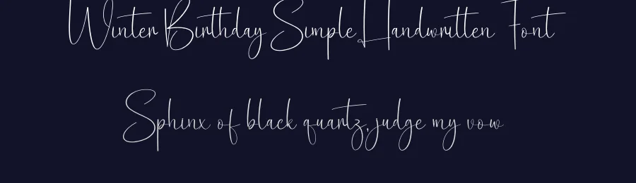 Winter Birthday Simple Handwritten Font by creativeletter — Script Handwritten Font — thumbnail 2