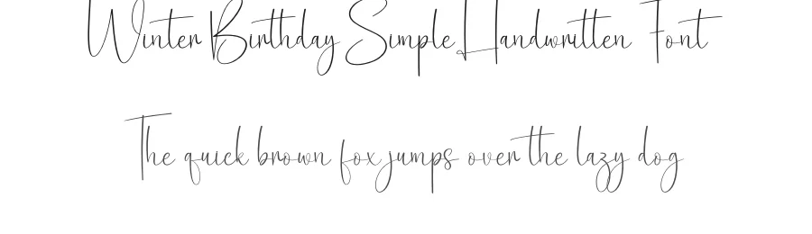 Winter Birthday Simple Handwritten Font by creativeletter — Script Handwritten Font