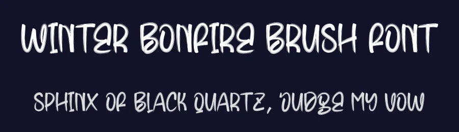 Winter Bonfire Brush Font by creativeletter — Display Font — thumbnail 2