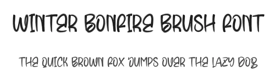 Winter Bonfire Brush Font by creativeletter — Display Font