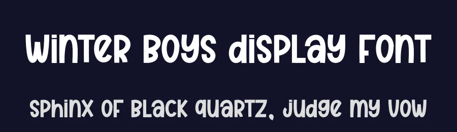 Winter Boys Display Font by andikastudio — Display Font — thumbnail 2