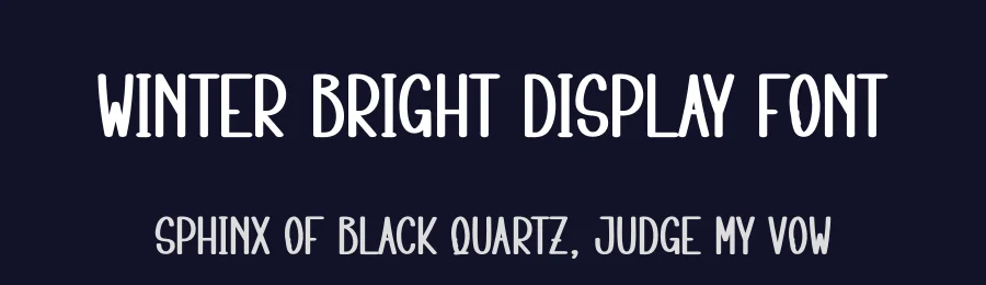 Winter Bright Display Font by creativeletter — Display Font — thumbnail 2