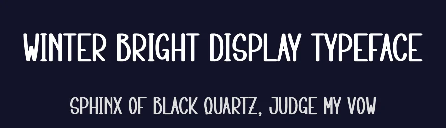 Winter Bright Display Typeface by creativeletter — Display Font — thumbnail 2