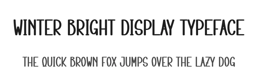 Winter Bright Display Typeface by creativeletter — Display Font