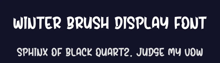 Winter Brush Display Font by andikastudio — Display Font — thumbnail 2
