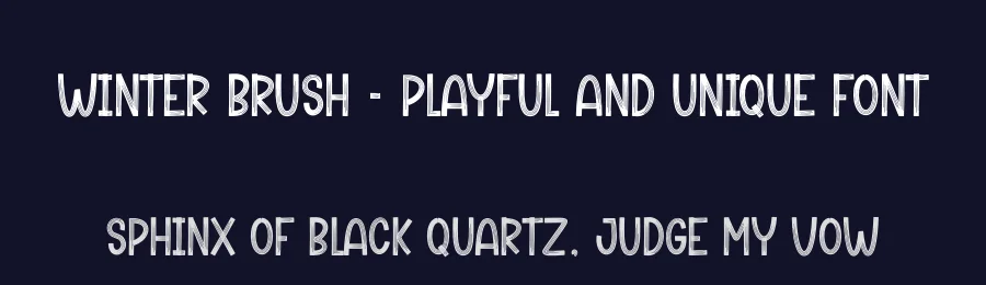 Winter Brush – Playful And Unique Font by creativeletter — Display Font — thumbnail 2