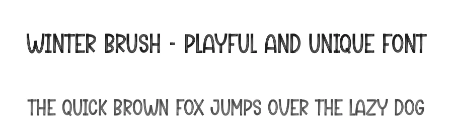 Winter Brush – Playful And Unique Font by creativeletter — Display Font