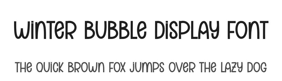 Winter Bubble Display Font by andikastudio — Display Font