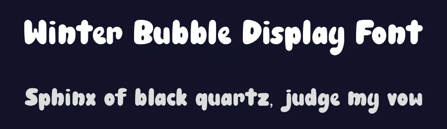 Winter Bubble Display Font by Siapgraph — Display Font — thumbnail 2