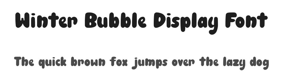 Winter Bubble Display Font by Siapgraph — Display Font