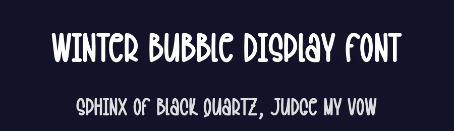 Winter Bubble Display Font by andikastudio — Display Font — thumbnail 2