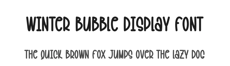 Winter Bubble Display Font by andikastudio — Display Font