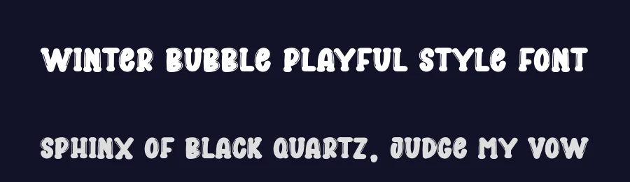 Winter Bubble Playful Style Font by creativeletter — Display Font — thumbnail 2