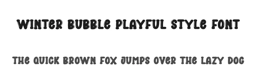 Winter Bubble Playful Style Font by creativeletter — Display Font