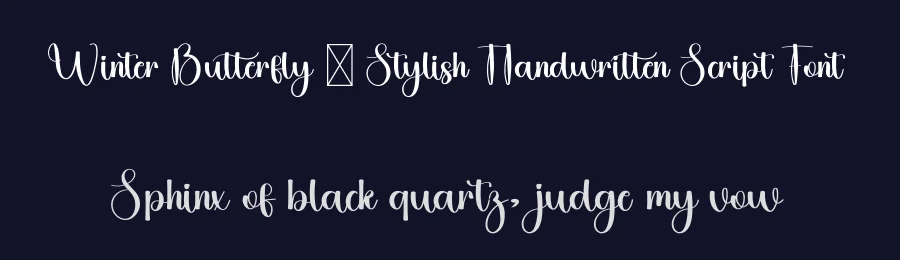 Winter Butterfly – Stylish Handwritten Script Font by freshtypeink — Script Handwritten Font — thumbnail 2