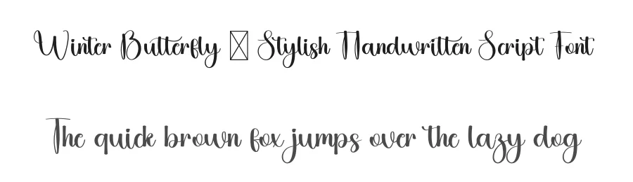 Winter Butterfly – Stylish Handwritten Script Font by freshtypeink — Script Handwritten Font