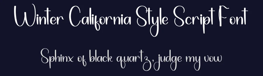 Winter California Style Script Font by freshtypeink — Script Handwritten Font — thumbnail 2