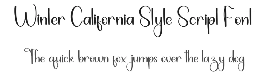 Winter California Style Script Font by freshtypeink — Script Handwritten Font