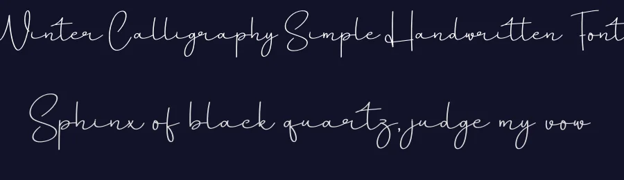 Winter Calligraphy Simple Handwritten Font by creativeletter — Script Handwritten Font — thumbnail 2