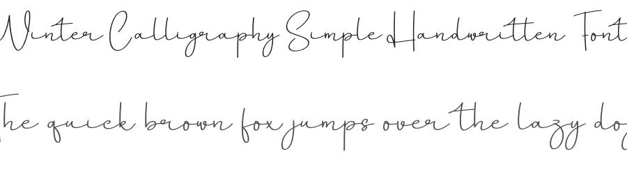 Winter Calligraphy Simple Handwritten Font by creativeletter — Script Handwritten Font
