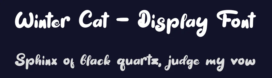 Winter Cat – Display Font by Naharstd — Display Font — thumbnail 2
