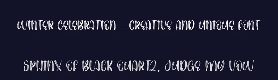 Winter Celebration – Creative And Unique Font by creativeletter — Display Font — thumbnail 2