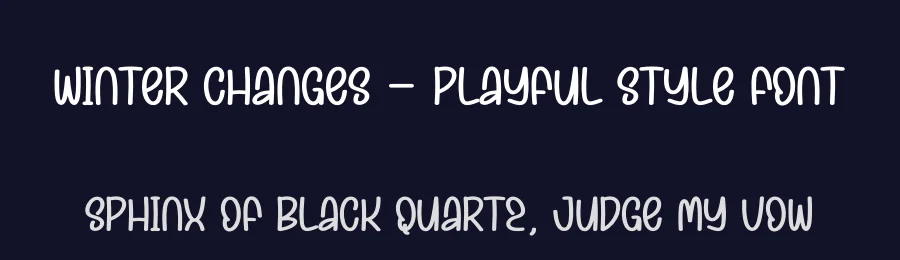 Winter Changes – Playful Style Font by creativeletter — Display Font — thumbnail 2