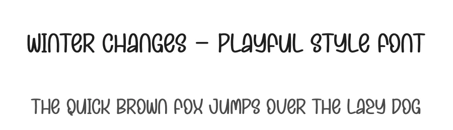 Winter Changes – Playful Style Font by creativeletter — Display Font